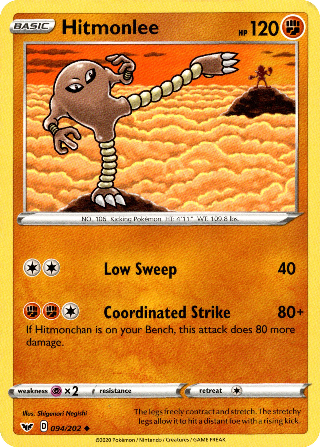 0106 Hitmonlee - [Sword/Shield] – Wreythe's PokeShop