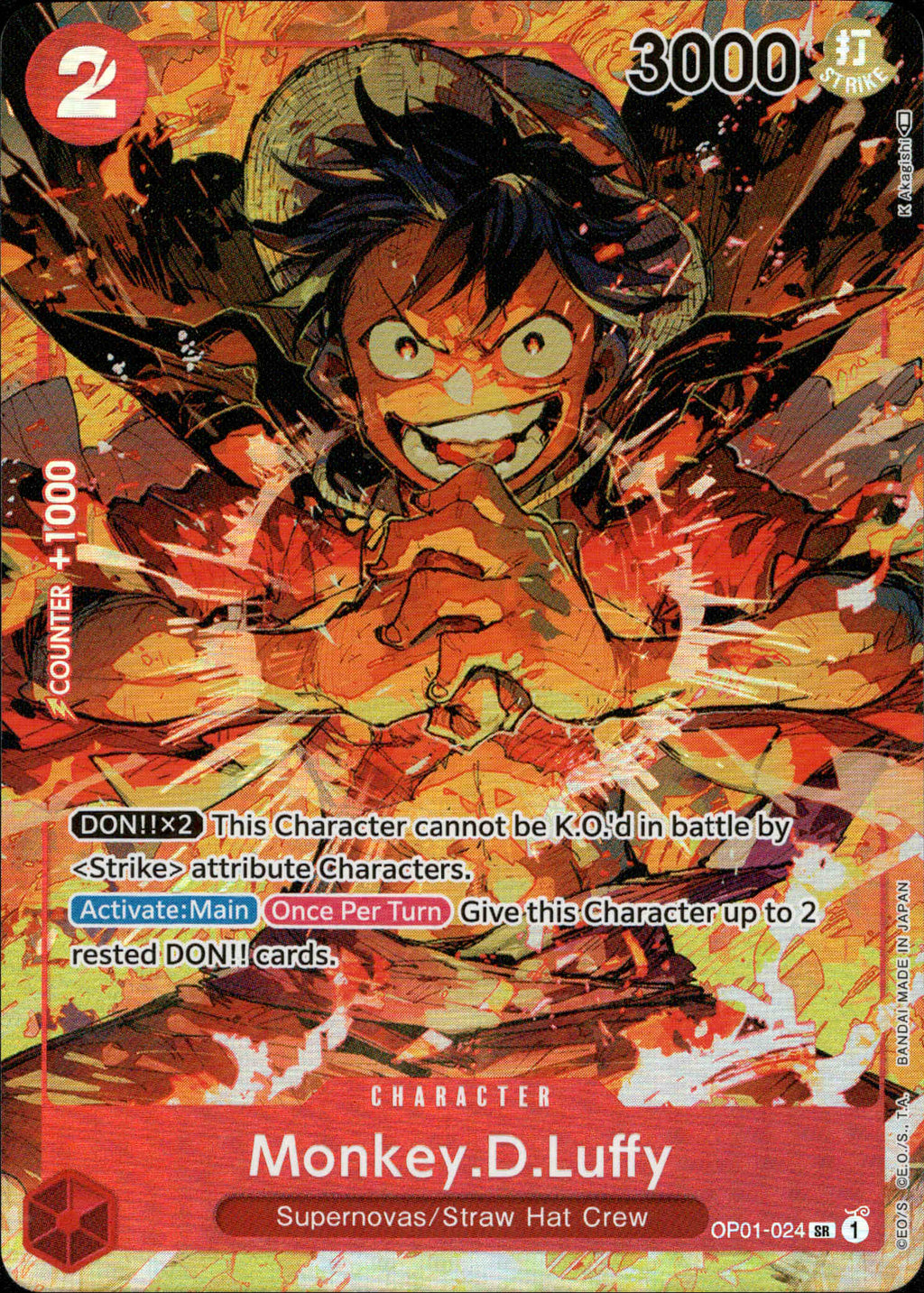 Monkey.D.Luffy Parallel - OP01-024 SR - Romance Dawn - Foil