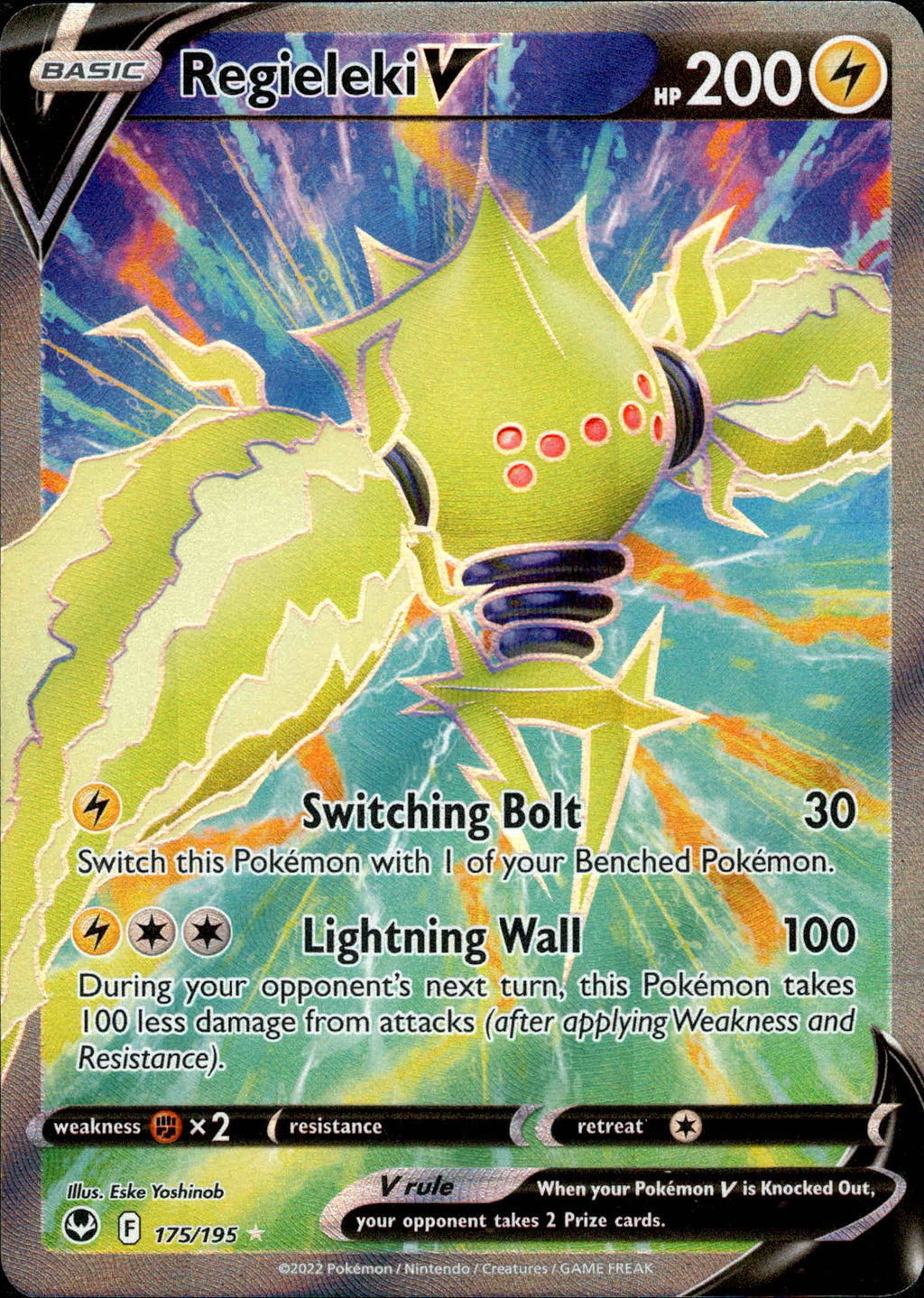 Regidrago-V 135/195 in Portuguese Silver Tempest Pokémon TCG