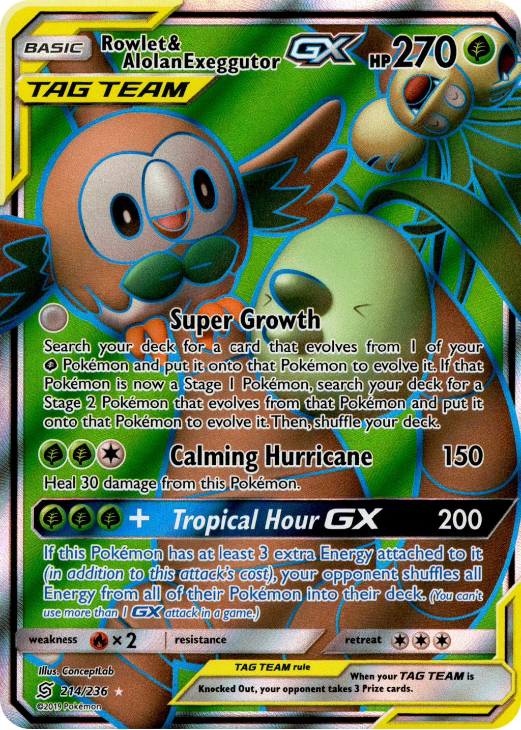 Exeggutor de Alola V, Deck