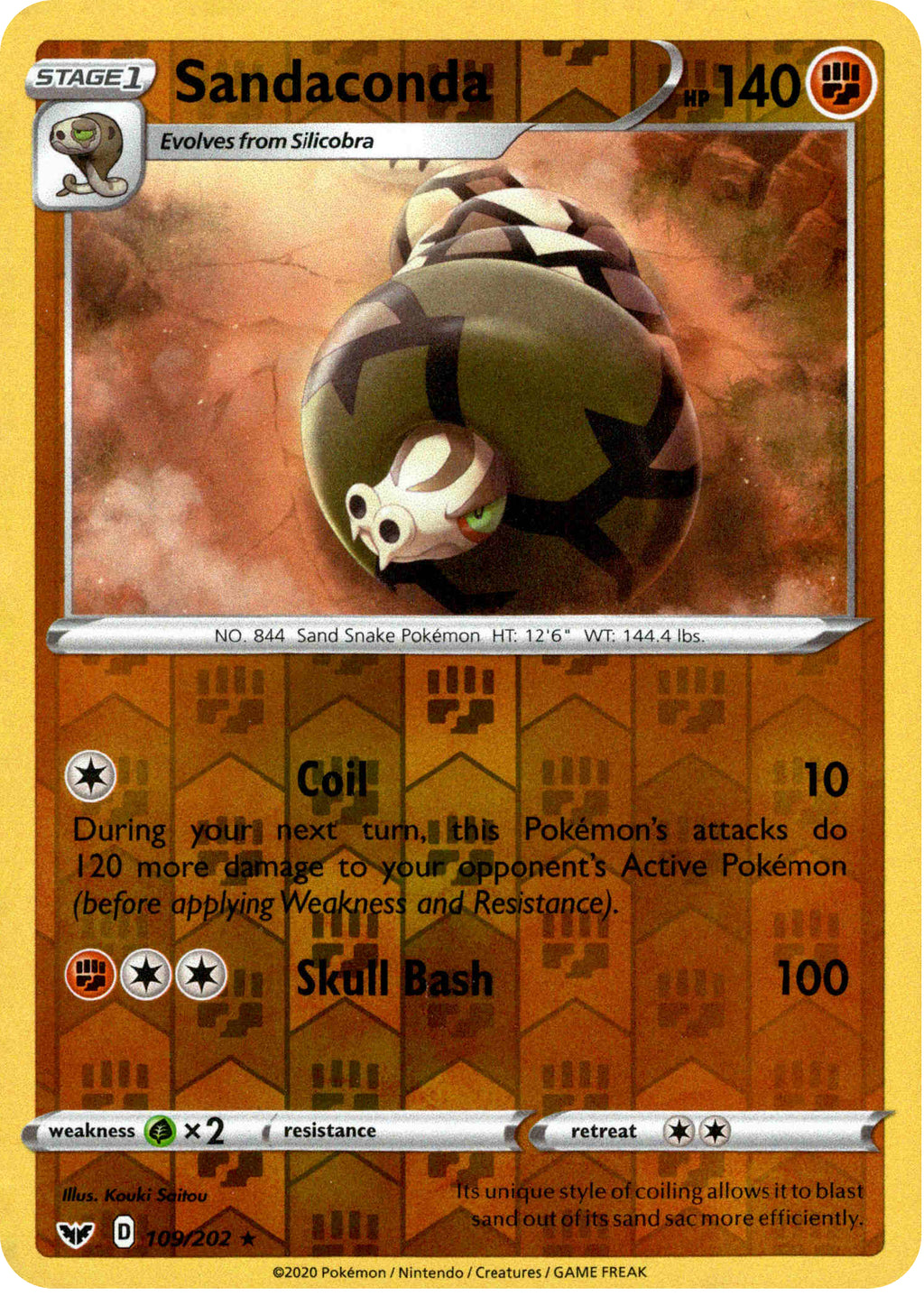 Mawile 129/202 NM in Portuguese Sword & Shield Pokémon TCG