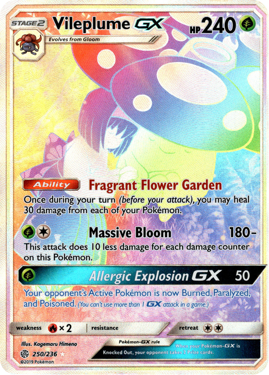 Nihilego GX - 114/111 - Hyper Rare NM Sun & Moon Crimson Invasion