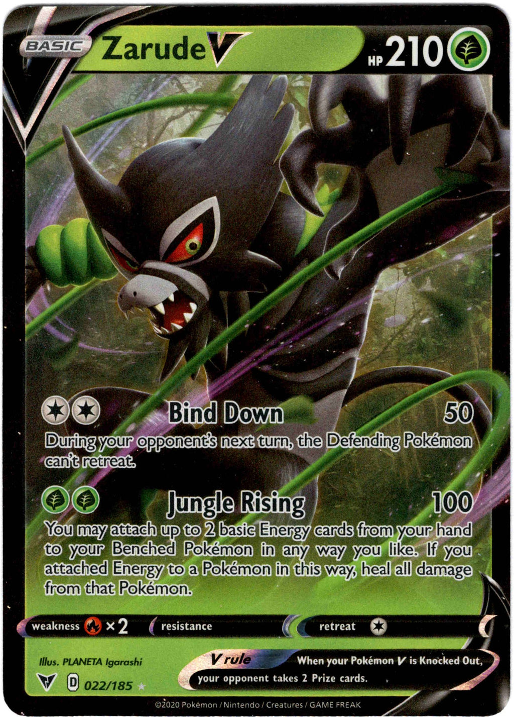 Zarude V - Vivid Voltage Pokémon card 022/185