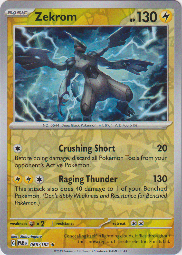 Pokemon TCG - Paradox Rift - Holo - Zekrom - 066/182 - Rare