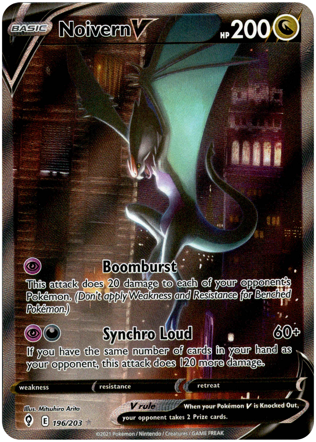 Noivern V Alternate Art - 196/203 - Evolving Skies – Card Cavern