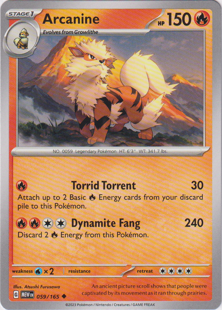 Arcanine - 059/165 - Scarlet & Violet 151 - Card Cavern