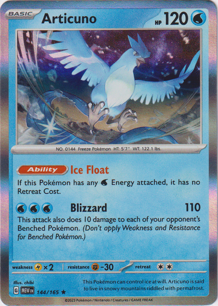 Articuno - 144/165 - Scarlet & Violet 151 - Holo - Card Cavern