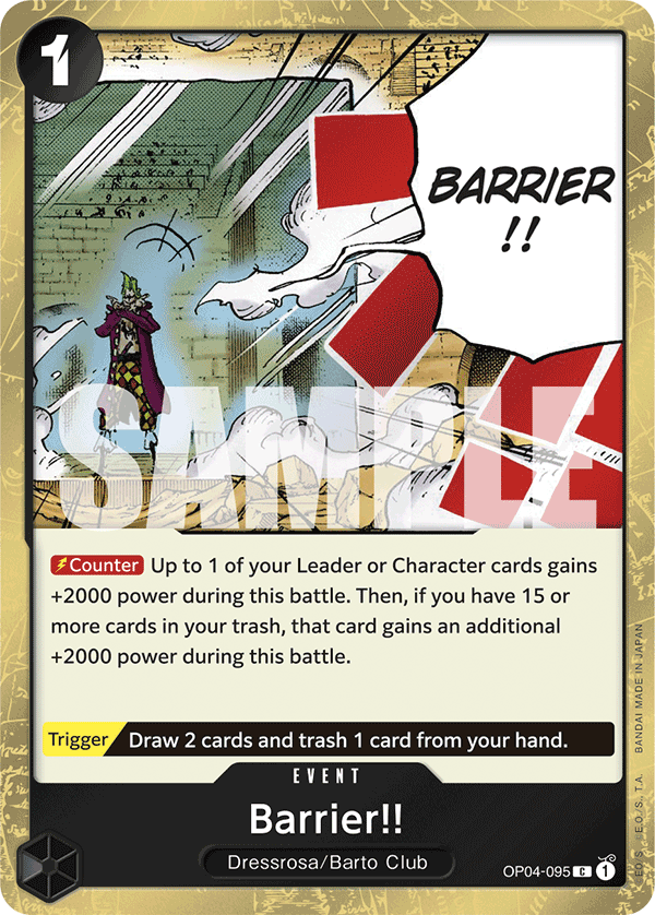 Barrier!! - OP04-095 C - The Best - Jolly Roger Foil - Card Cavern