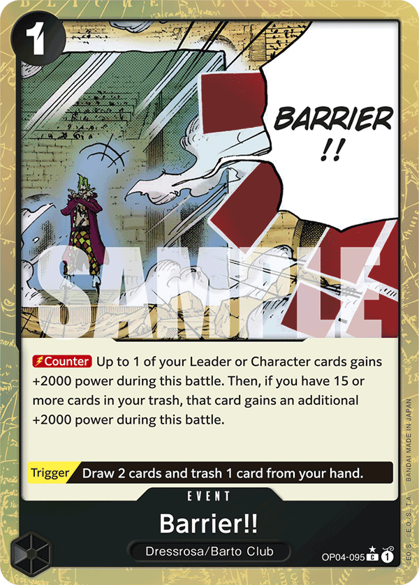 Barrier!! - OP04-095 C - The Best - Textured Foil - Card Cavern