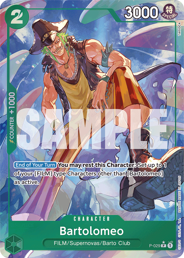 Bartolomeo Full Art - P-029 PR - The Best - Card Cavern