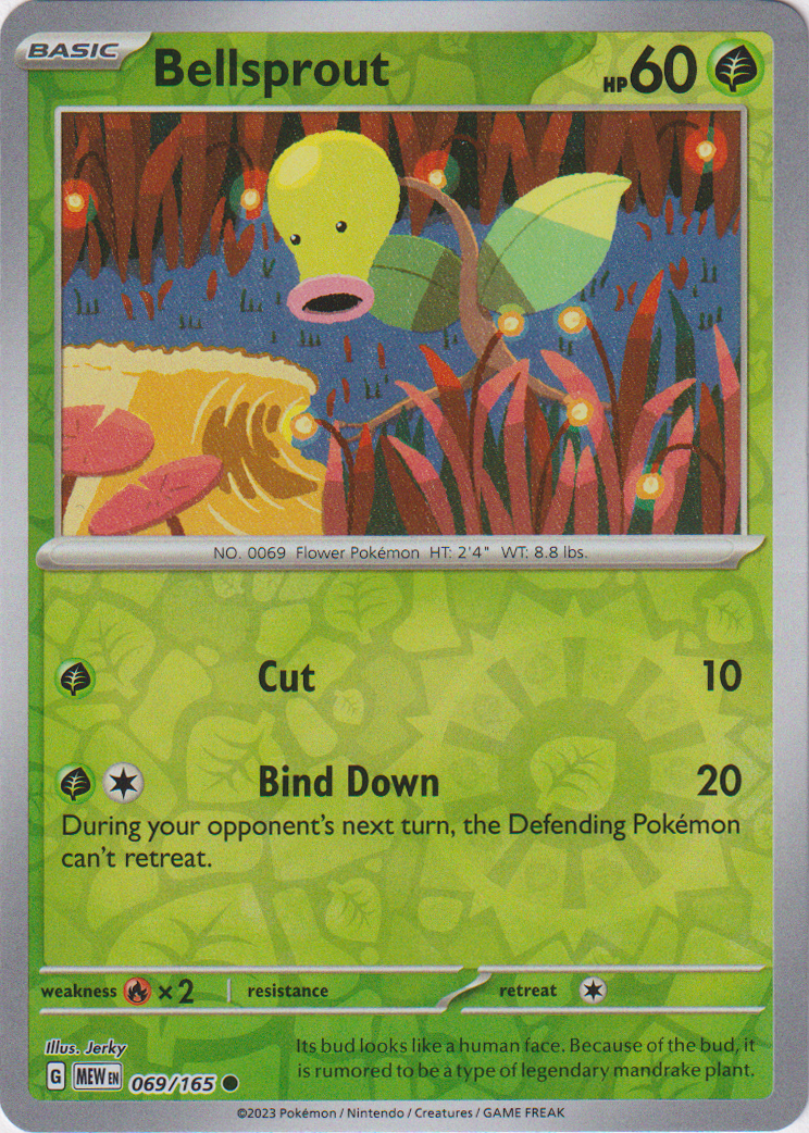 Bellsprout - 069/165 - Scarlet & Violet 151 - Reverse Holo - Card Cavern