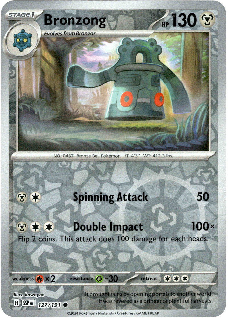 Bronzong - 127/191 - Surging Sparks - Reverse Holo - Card Cavern