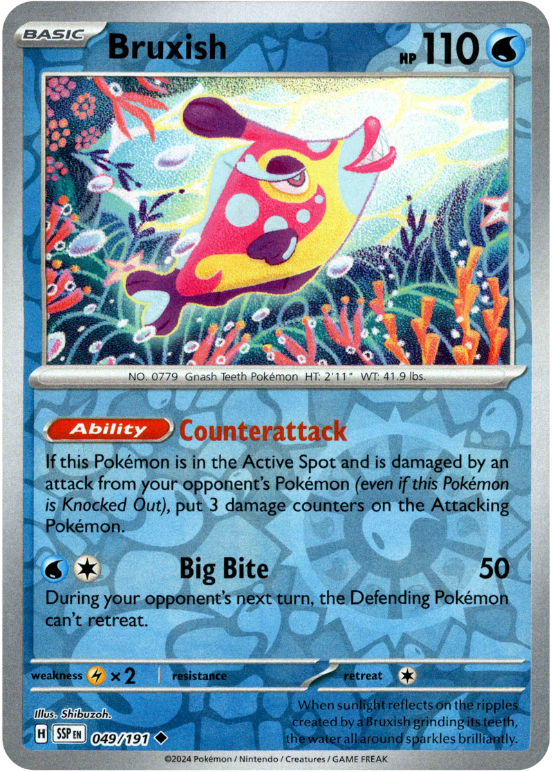 Bruxish - 049/191 - Surging Sparks - Reverse Holo - Card Cavern