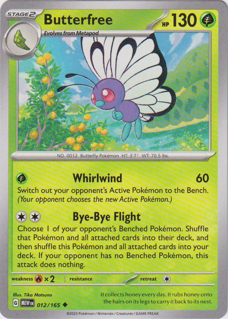 Butterfree - 012/165 - Scarlet & Violet 151 - Card Cavern