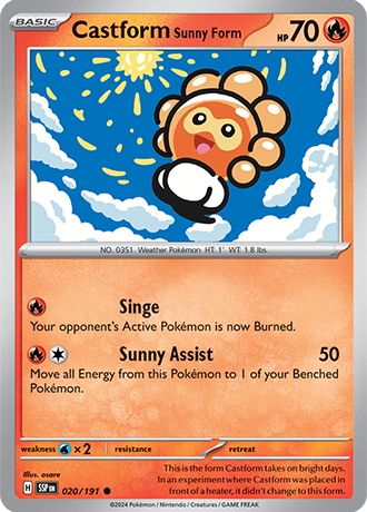 Castform Sunny Form - 020/191 - Surging Sparks - Card Cavern