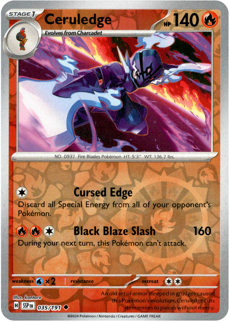 Ceruledge - 035/191 - Surging Sparks - Reverse Holo - Card Cavern