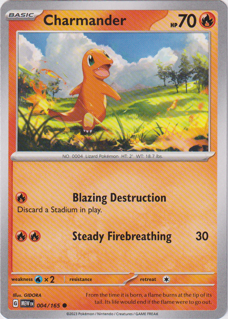 Charmander - 004/165 - Scarlet & Violet 151 - Card Cavern