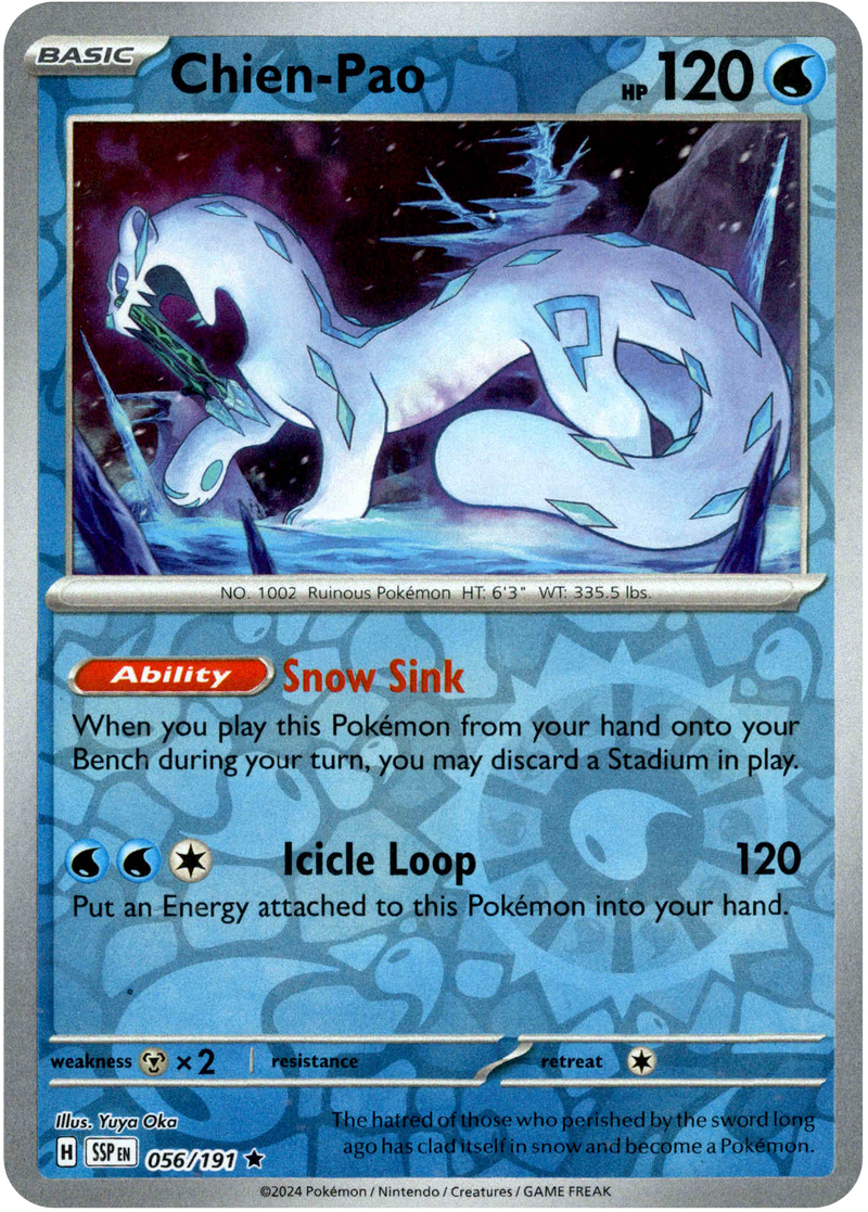 Chien-Pao - 056/191 - Surging Sparks - Reverse Holo - Card Cavern