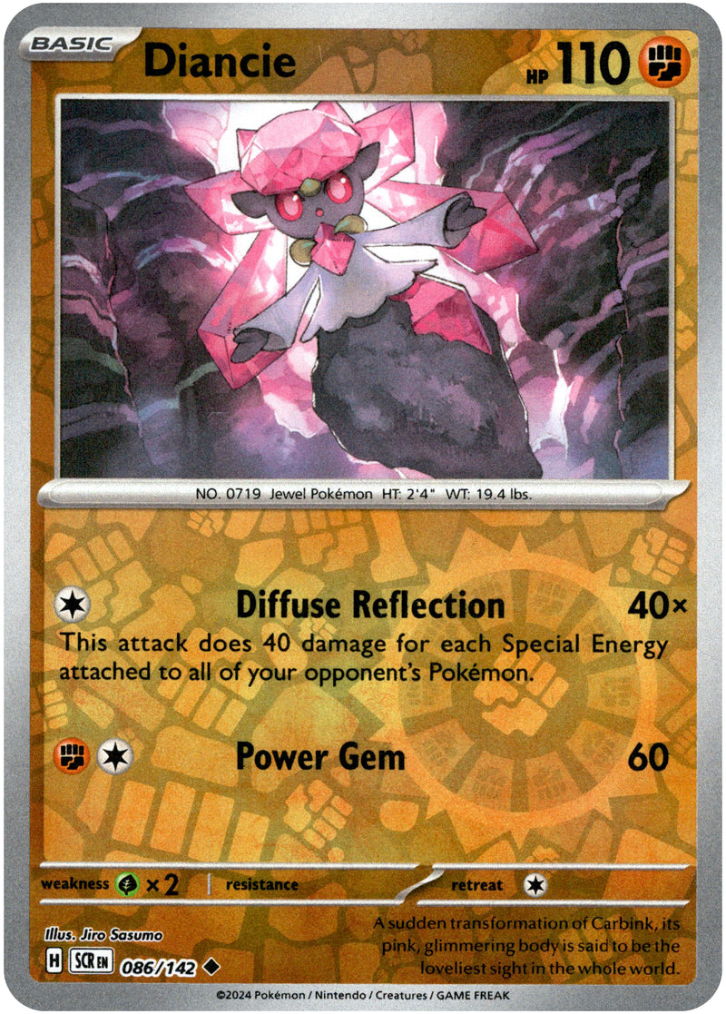 Diancie - 086/142 - Stellar Crown - Reverse Holo - Card Cavern