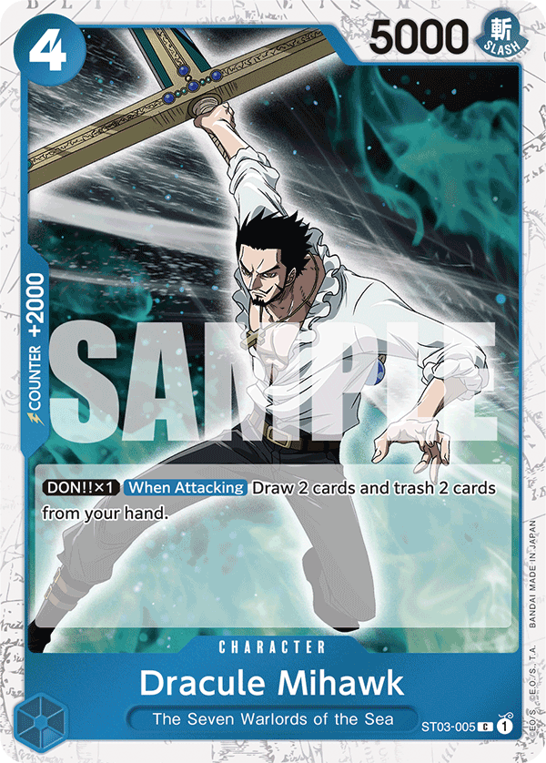 Dracule Mihawk - ST03-005 C - The Best - Jolly Roger Foil - Card Cavern