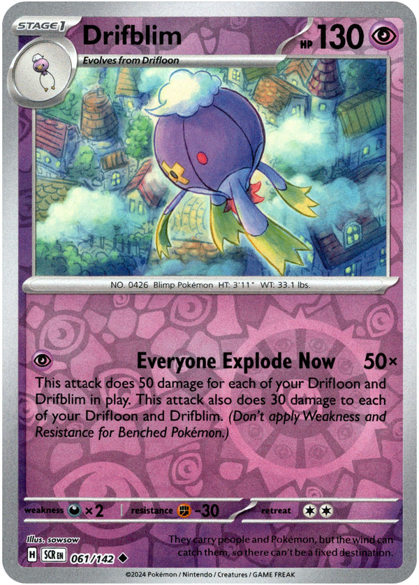 Drifblim - 061/142 - Stellar Crown - Reverse Holo - Card Cavern