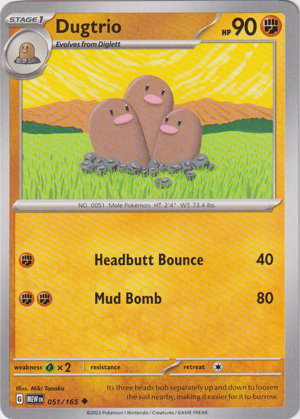 Dugtrio - 051/165 - Scarlet & Violet 151 - Card Cavern