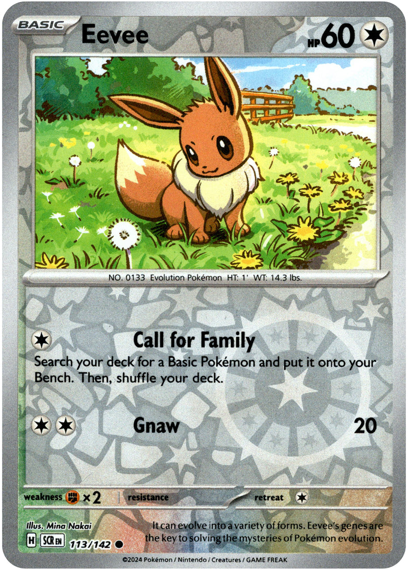 Eevee - 113/142 - Stellar Crown - Reverse Holo - Card Cavern