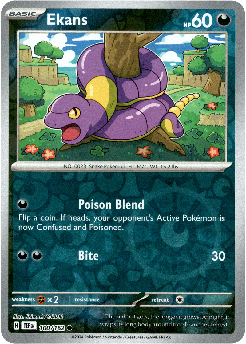 Ekans - 100/162 - Temporal Forces - Reverse Holo - Card Cavern