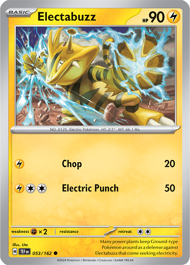 Electabuzz - 053/162 - Temporal Forces - Card Cavern