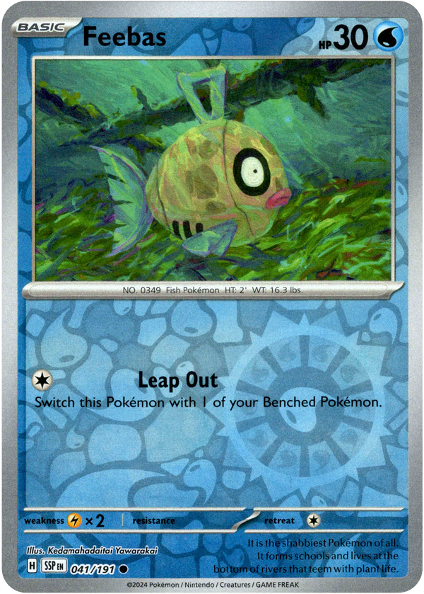 Feebas - 041/191 - Surging Sparks - Reverse Holo - Card Cavern