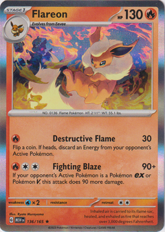 Flareon - 136/165 - Scarlet & Violet 151 - Holo - Card Cavern