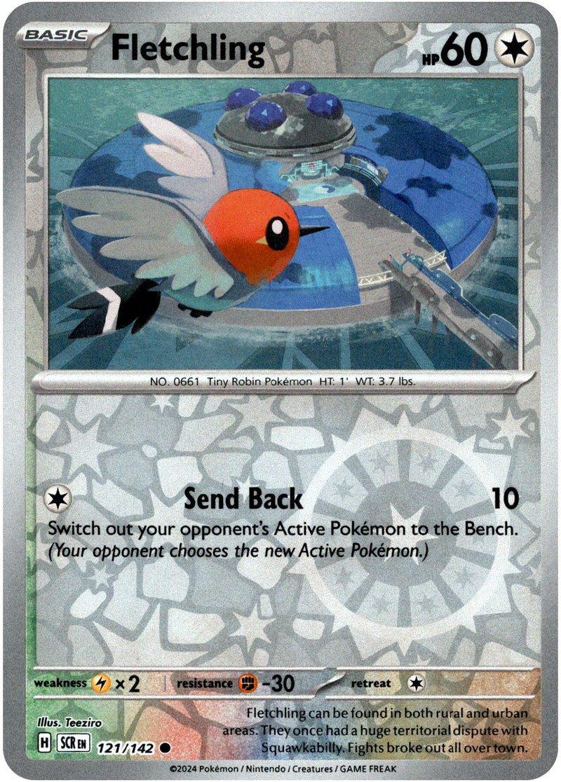 Fletchling - 121/142 - Stellar Crown - Reverse Holo - Card Cavern