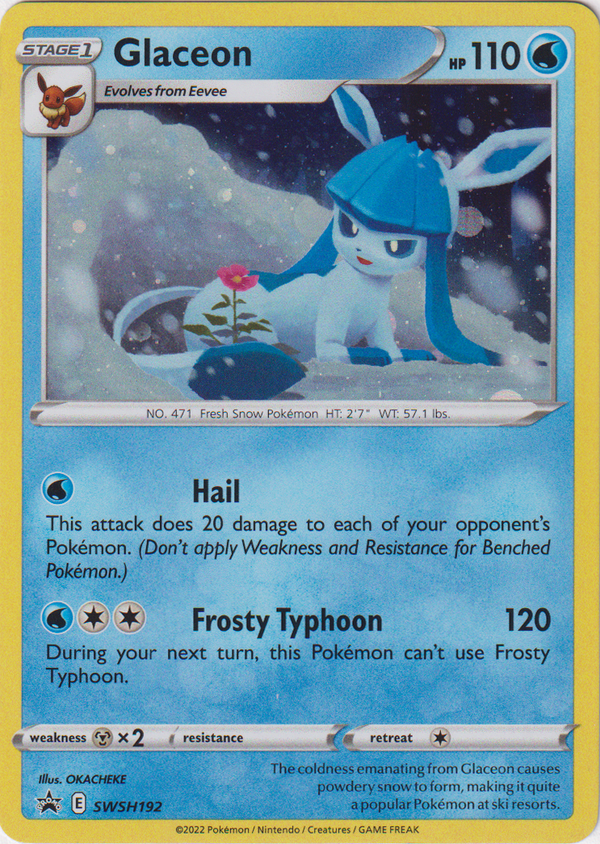 Glaceon - SWSH192 - Cosmos Holo - Sword & Shield Promo - Card Cavern