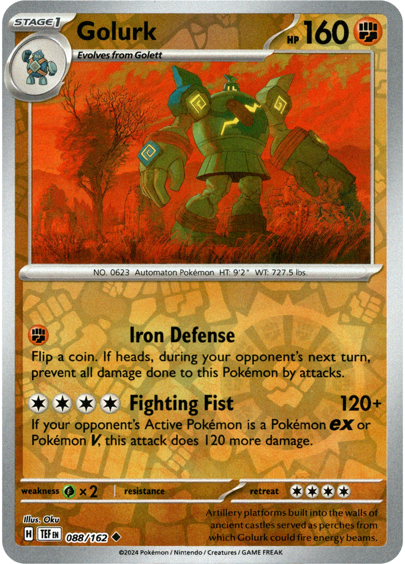 Golurk - 088/162 - Temporal Forces - Reverse Holo - Card Cavern