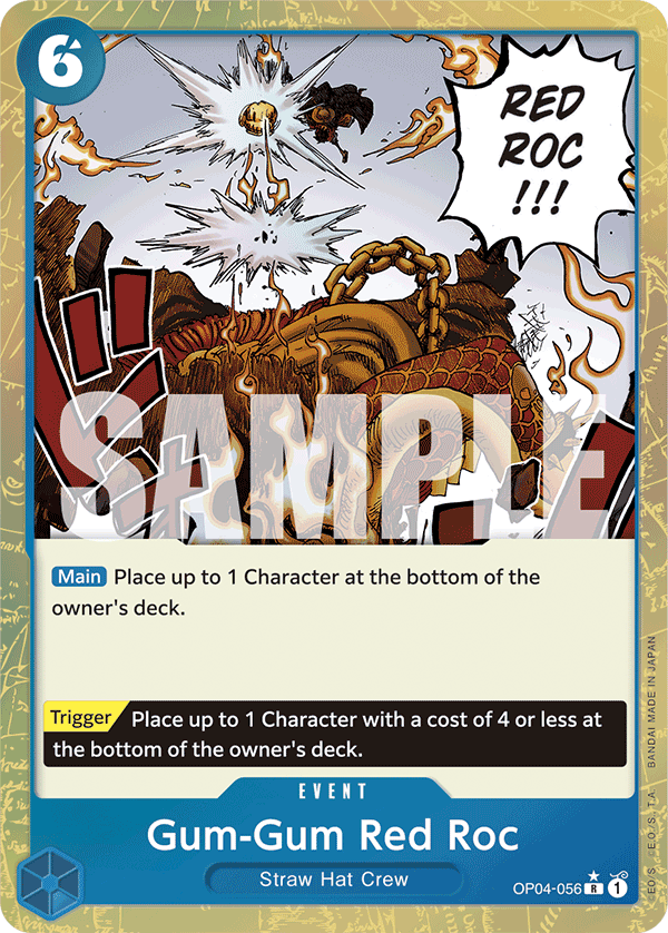 Gum-Gum Red Roc - OP04-056 R - The Best - Textured Foil - Card Cavern