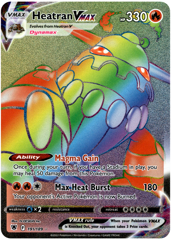 Heatran VMAX Hyper Rare - 191/189 - Astral Radiance - Card Cavern