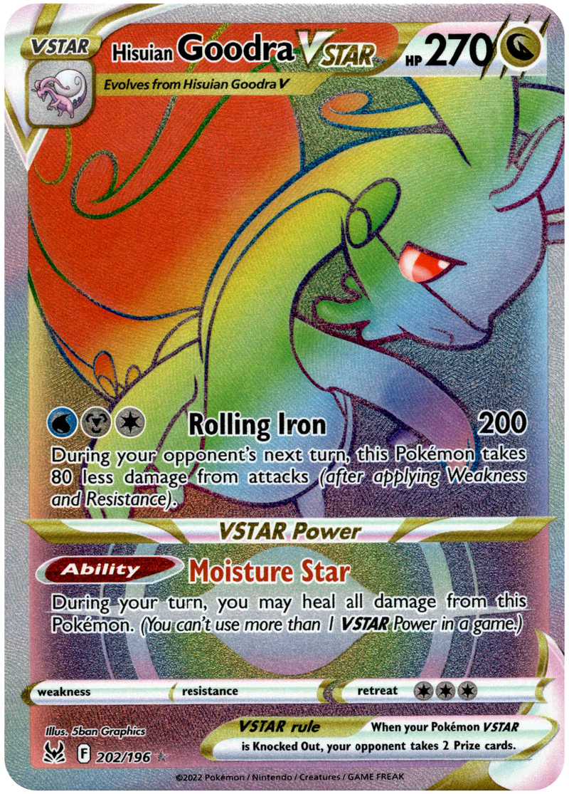 Hisuian Goodra VSTAR Hyper Rare - 202/196 - Lost Origin - Card Cavern