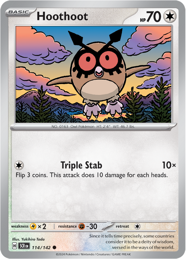 Hoothoot - 114/142 - Stellar Crown - Card Cavern