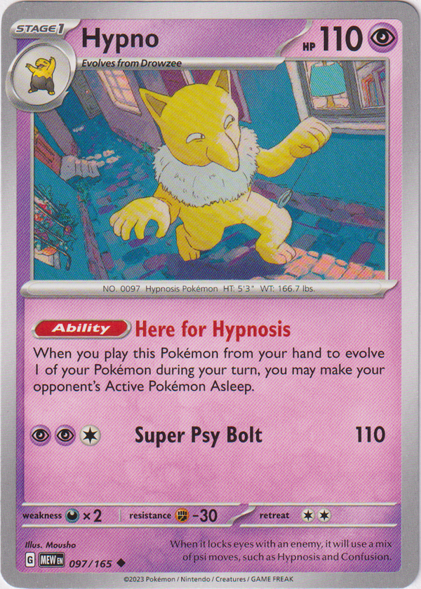 Hypno - 097/165 - Scarlet & Violet 151 - Card Cavern