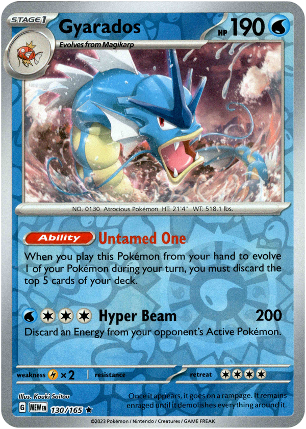 Gyarados - 130/165 - Scarlet & Violet 151 - Reverse Holo - Card Cavern