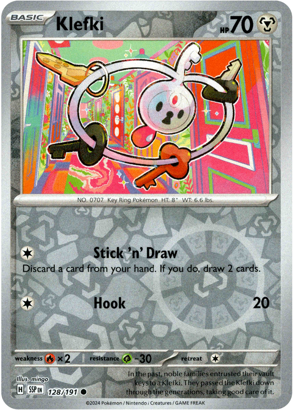 Klefki - 128/191 - Surging Sparks - Reverse Holo - Card Cavern