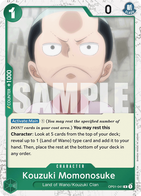 Kouzuki Momonosuke - OP01-041 R - The Best - Jolly Roger Foil - Card Cavern