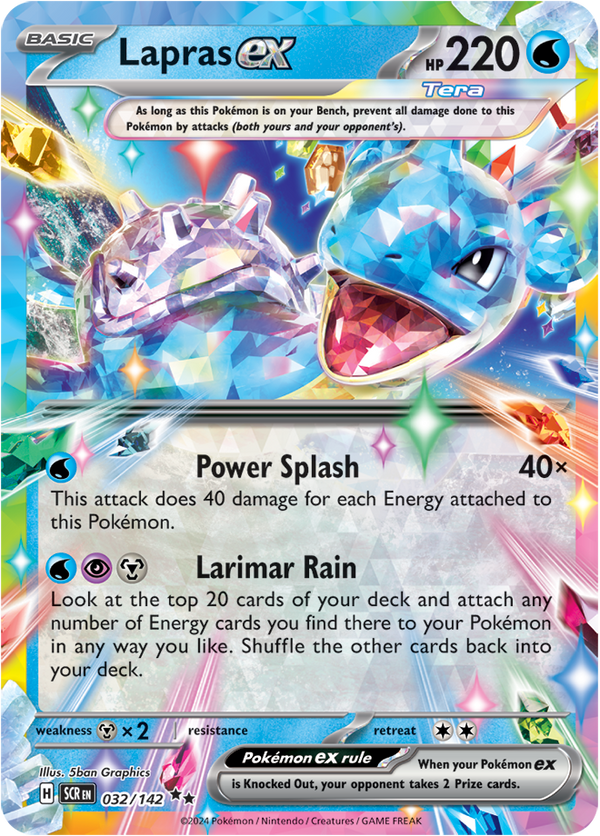 Lapras ex - 032/142 - Stellar Crown - Holo - Card Cavern