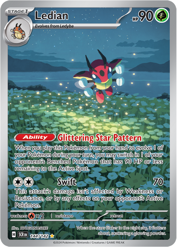 Ledian - 144/142 - Stellar Crown - Holo - Card Cavern