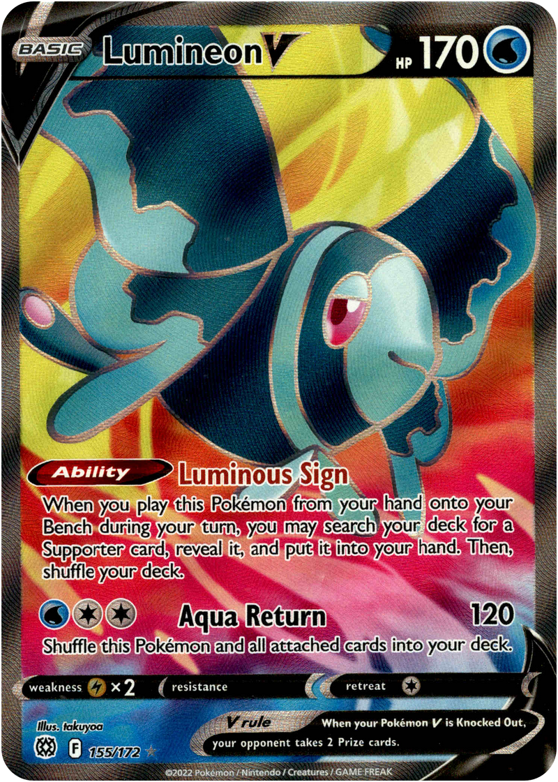 Lumineon V Full Art - 155/172 - Brilliant Stars - Card Cavern