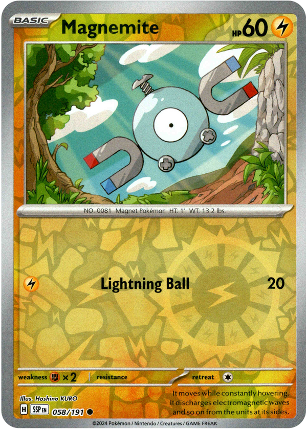 Magnemite - 058/191 - Surging Sparks - Reverse Holo - Card Cavern