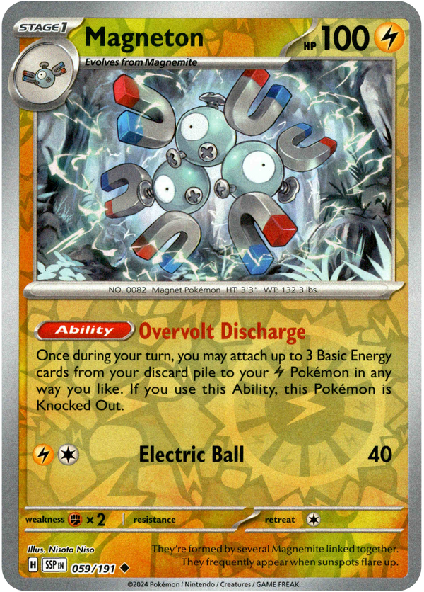 Magneton - 059/191 - Surging Sparks - Reverse Holo - Card Cavern