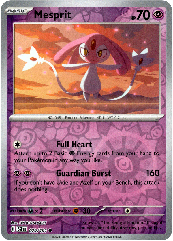 Mesprit - 079/191 - Surging Sparks - Reverse Holo - Card Cavern