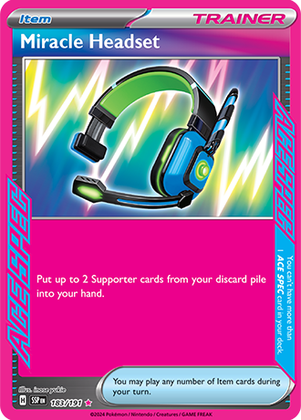 Miracle Headset - 183/191 - Surging Sparks - Holo - Card Cavern