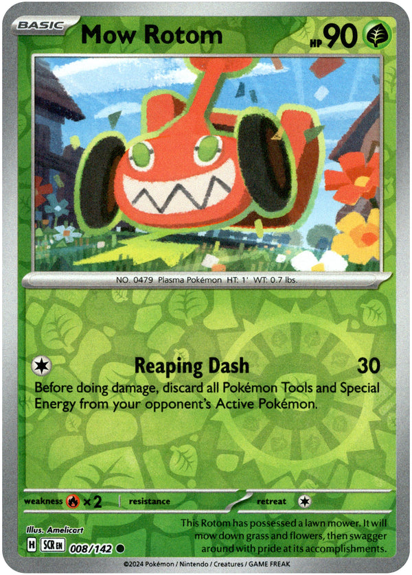 Mow Rotom - 008/142 - Stellar Crown - Reverse Holo - Card Cavern